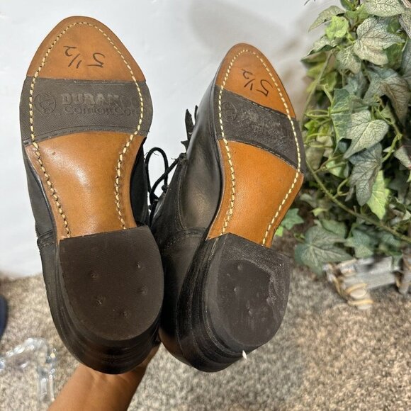 Vintage Durango 5.5 M Black Leather Kiltie Lace Up Witch Boots Western NEW - Picture 5 of 8